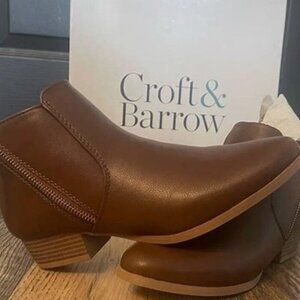 Croft & Barrow Women's Ankle Boots - US Size 6.5 - COGNAC